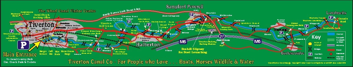 The Grand Western Canal Map